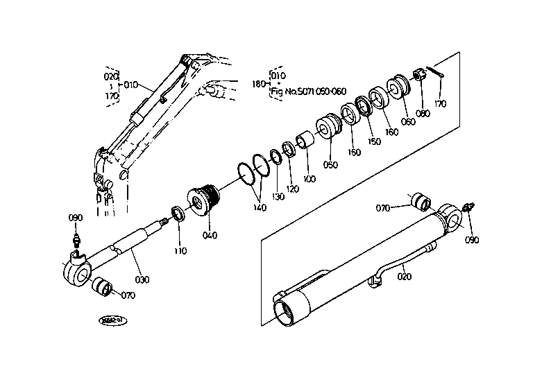 Arm Cylinder and Component Parts