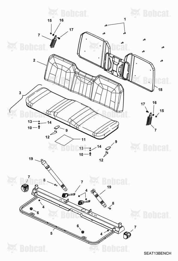 BODY, Seat & Base (Bench Seat)