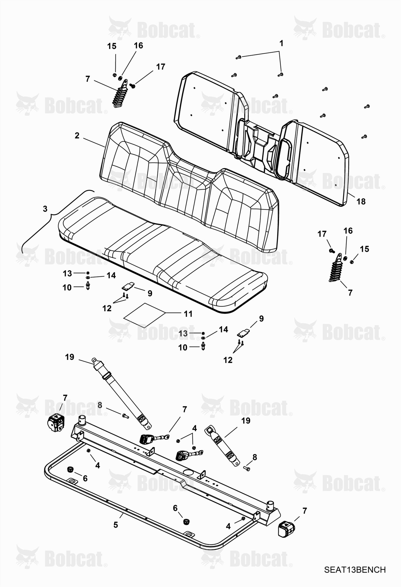 BODY, Seat & Base (Bench Seat)