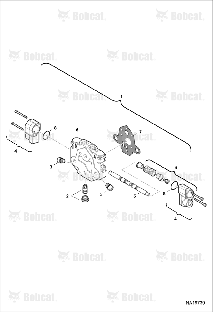 Hydraulic Control Valve (LH Travel Section) (Valve 46909568) (Valve 46909569)