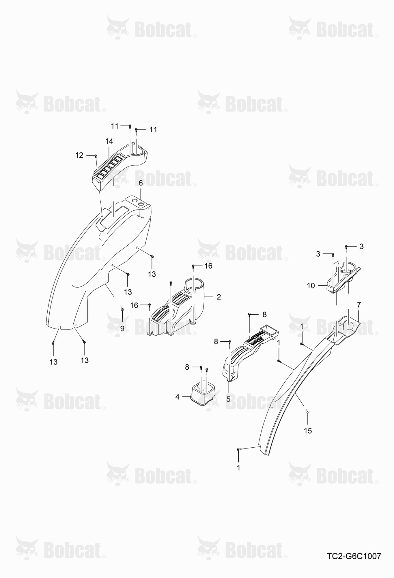 Lever Guide Group (CAB)(HYDROSTATIC)