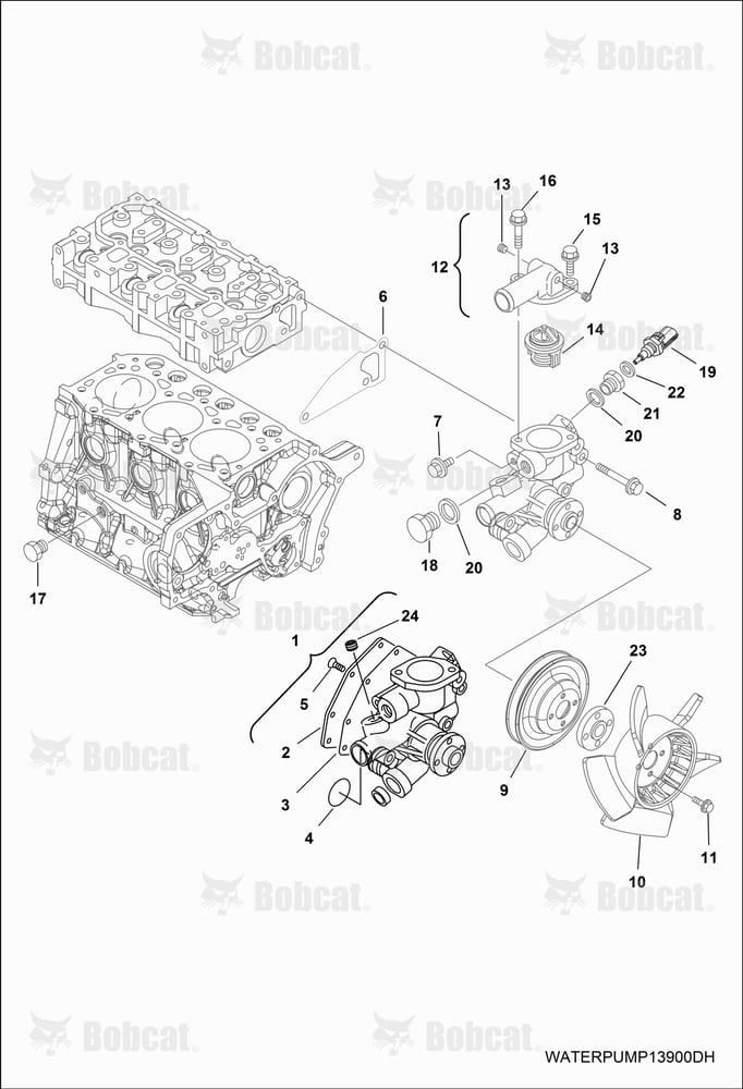 ENGINE, Water Cooling System AVW420001 & Above