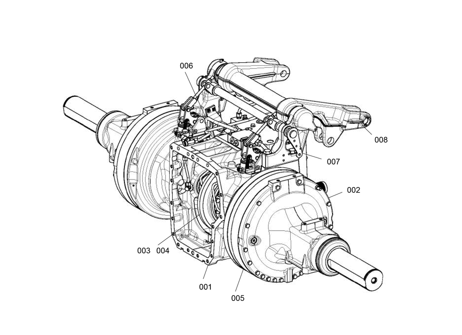Transaxle, 118" Bar Axle, Range 1
