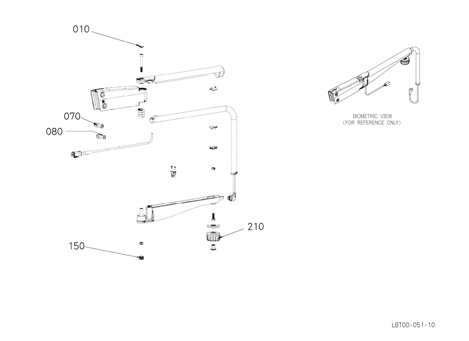 Mirror Arm Assembly - Ecco
