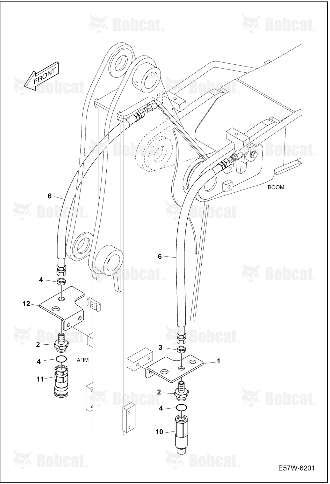 Hydraulic Circuitry (Arm 1,6 m) (Rotating)  B3WU11239 & Above