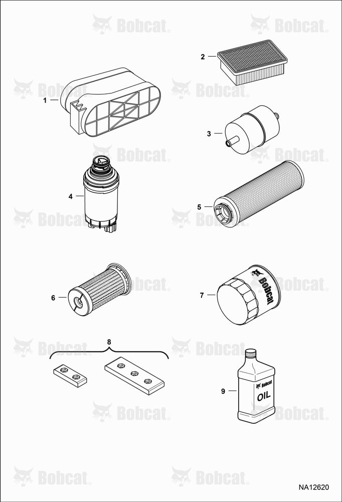 Scheduled Maintenance Items (Every 500 Hours Or Every 6 Months)
