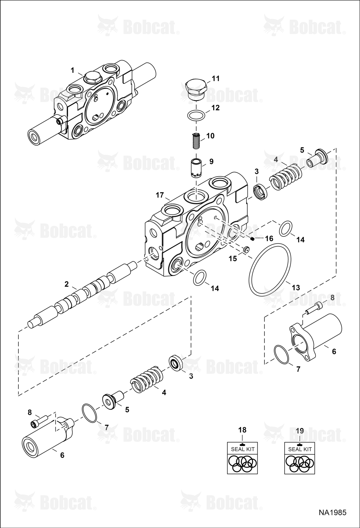 Hydraulic Control Valve (LH Travel Section)