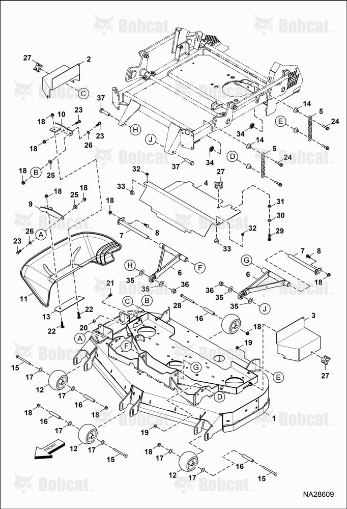 DECK, WHEEL, Cover (52")