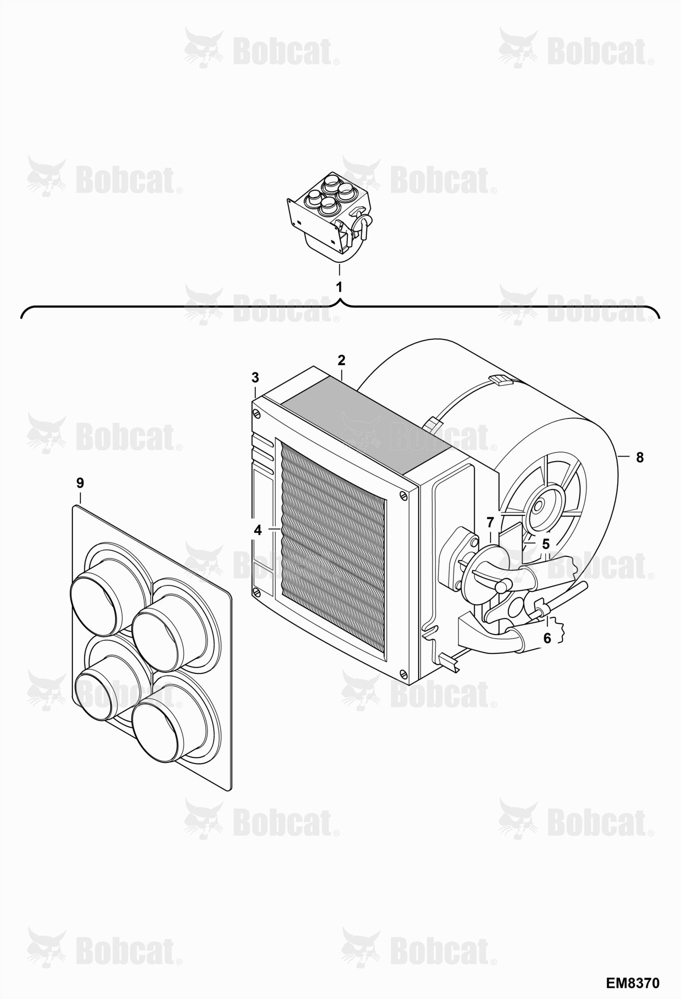 HEATING/VENTILATION Fan  A8HF12433 & Above, A8H612053 & Above