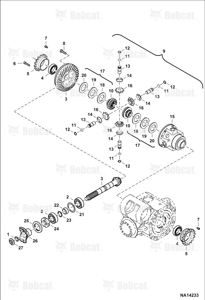 Front Axle (Differential) (W/Limited Slip) (Axle #7327491 & 7355420)