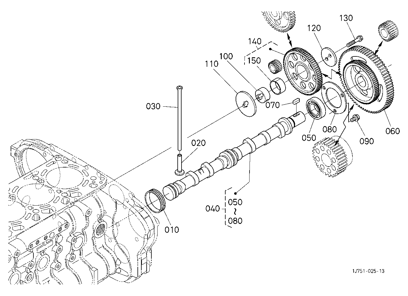 Camshaft And Idle Gear Shaft [New]