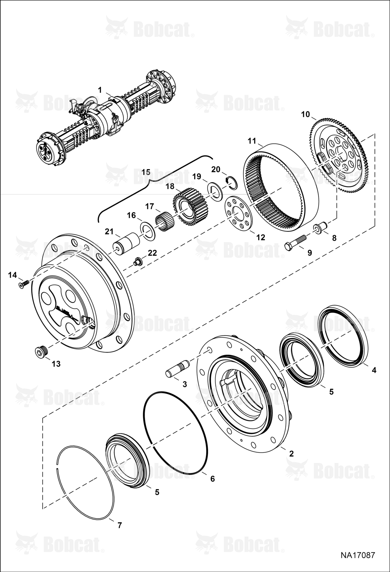 Rear Axle (Wheel Hub Kit)  B66G11001 - B66G11314