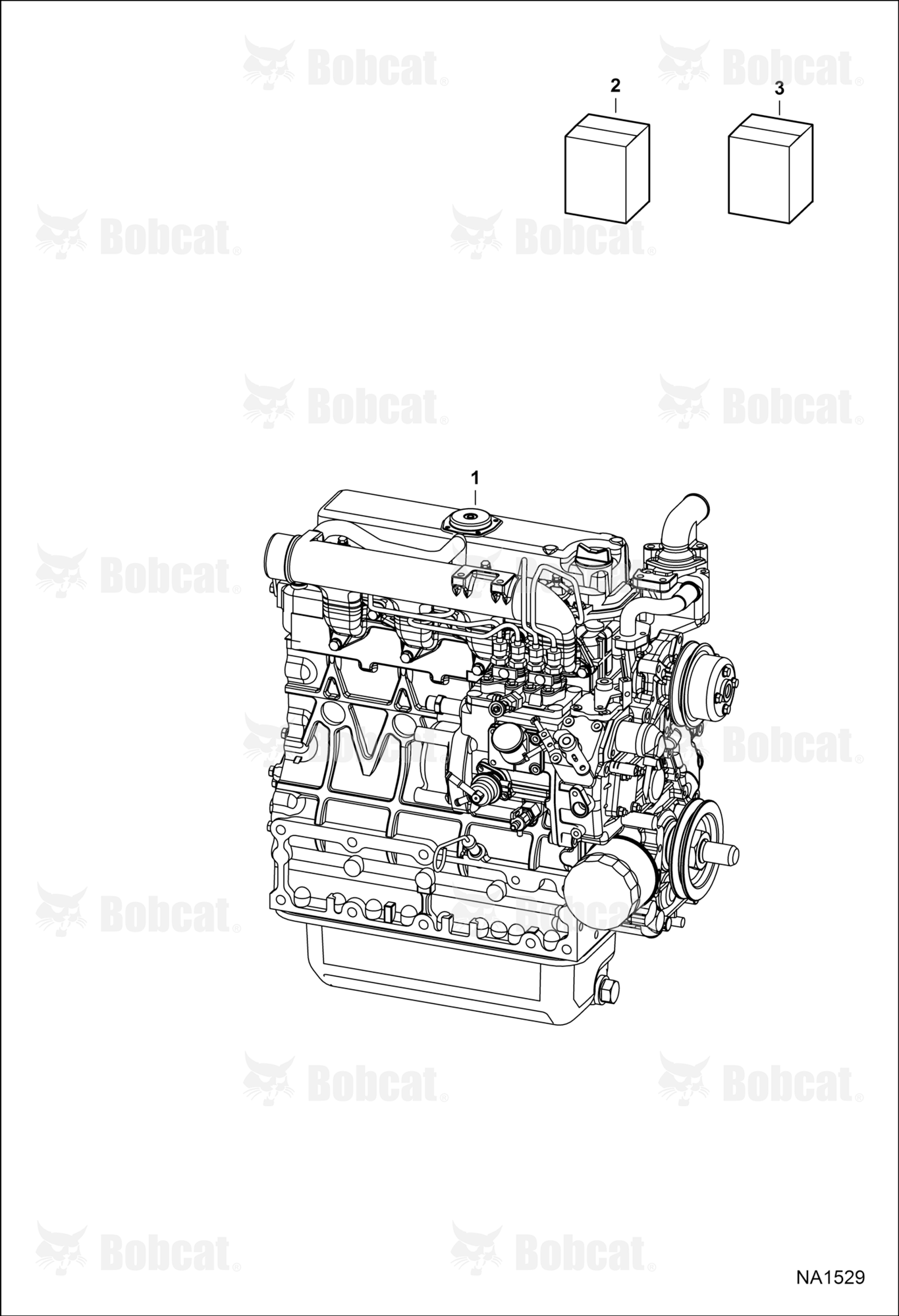 Engine & Gasket Kits (Kubota - V2203-M-DI-E2B-BC-3) (Tier II) 525211001 & Above, 525311001 & Above