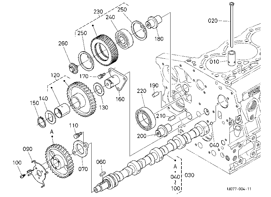Camshaft And Idel Gear Shaft