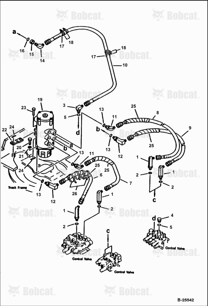 Hydraulic Piping (VALVE TO/FROM Swivel JOINT)