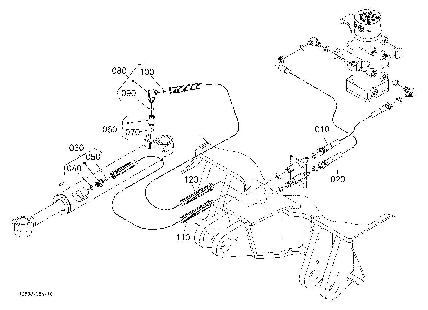 Oil Piping (Angle Blade 2) [Angle Blade Type]