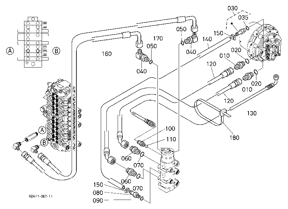 Oil Piping (Travel Rh)