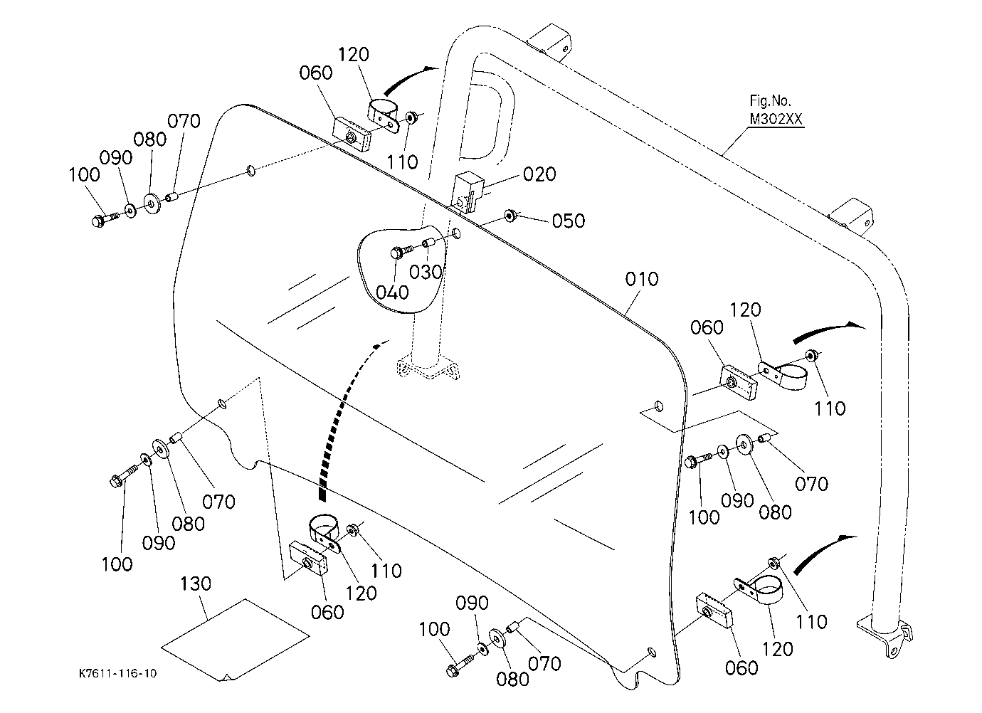 Polycarbonate Windshield Kit (W/G. No. V4442) [Opt