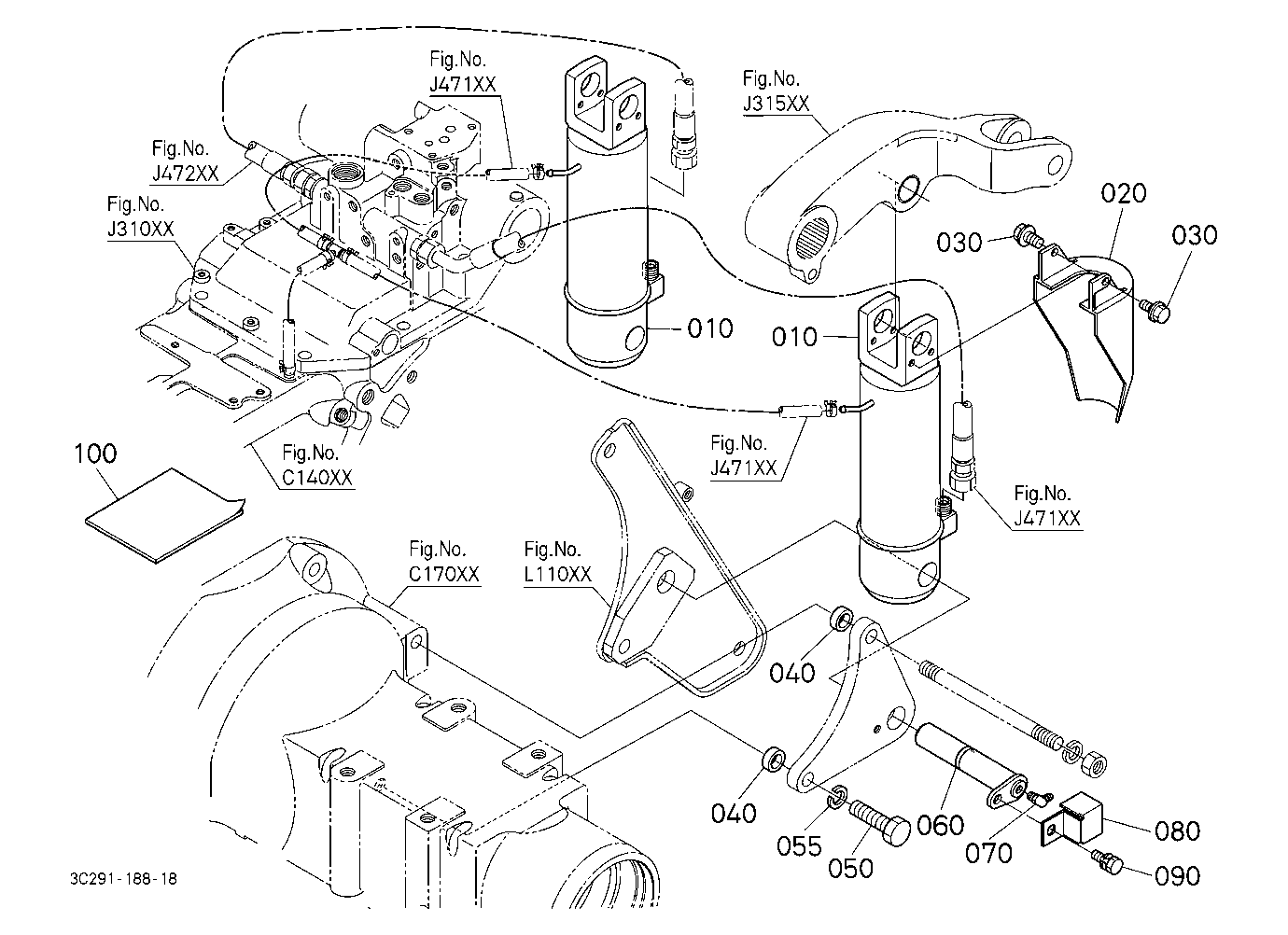 3P-Lift Assist Cylinder [Component Parts] [Option]