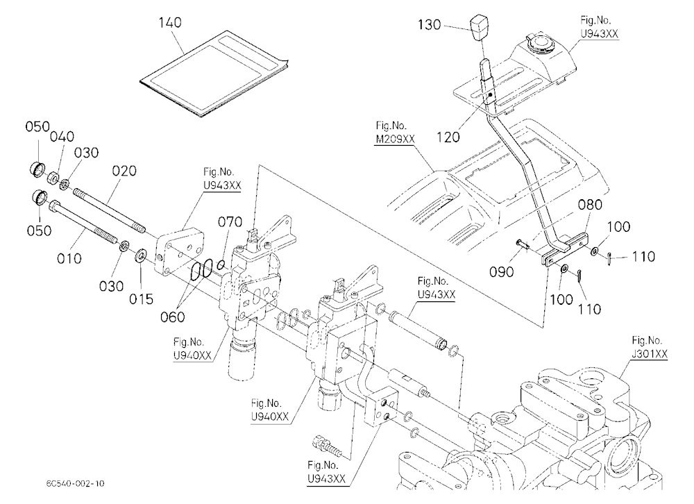 Auxiliary Control Valve Lever (2Nd)(W/G No.B1655)[