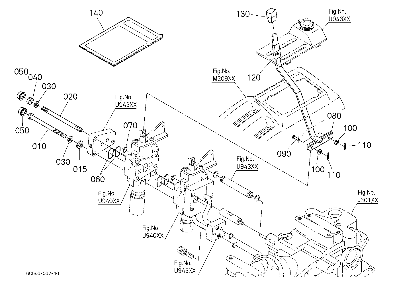 Auxiliary Control Valve Lever (2Nd)(W/G No.B1655)[