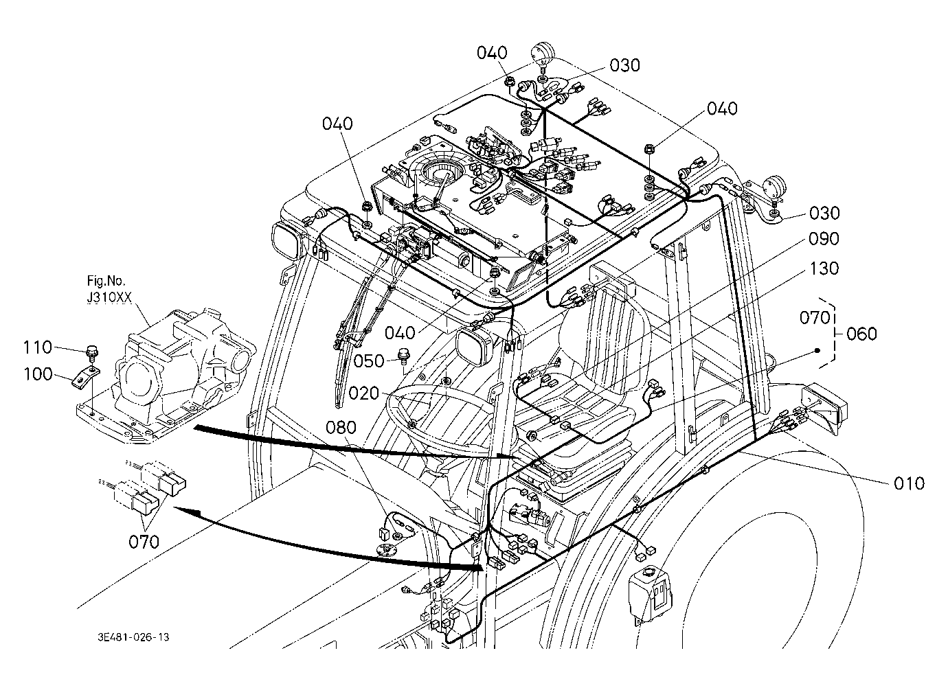 Electrical Wiring (Cab) [Cab Type] [New Type]
