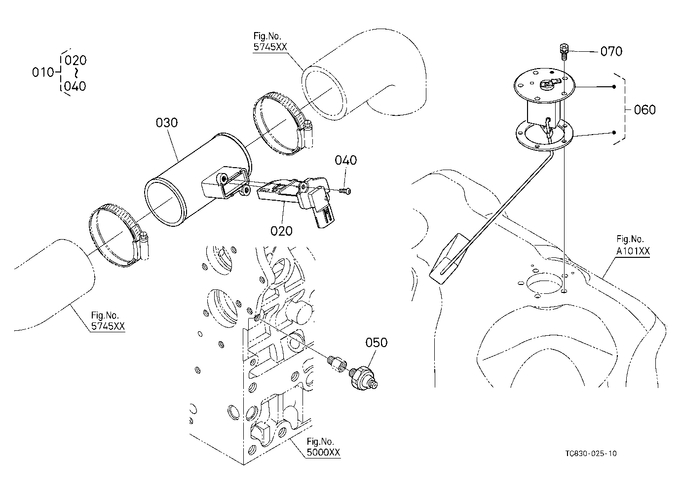 Switch/Sensor (Inlet Pipe/Engine/Fuel Tank)