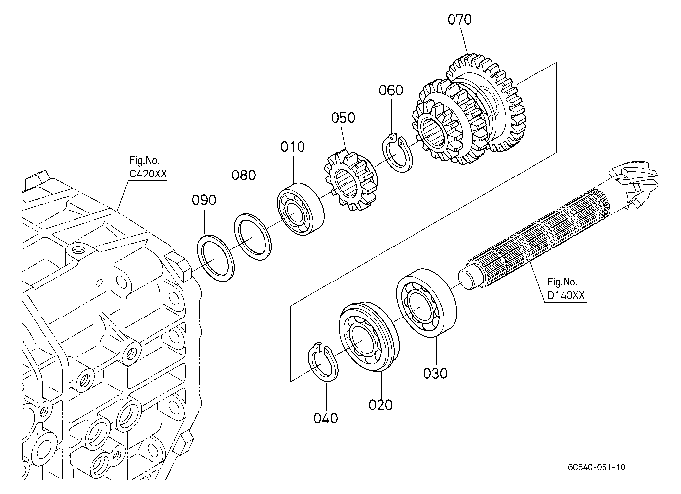 Bevel Gear Shaft/Range Gear