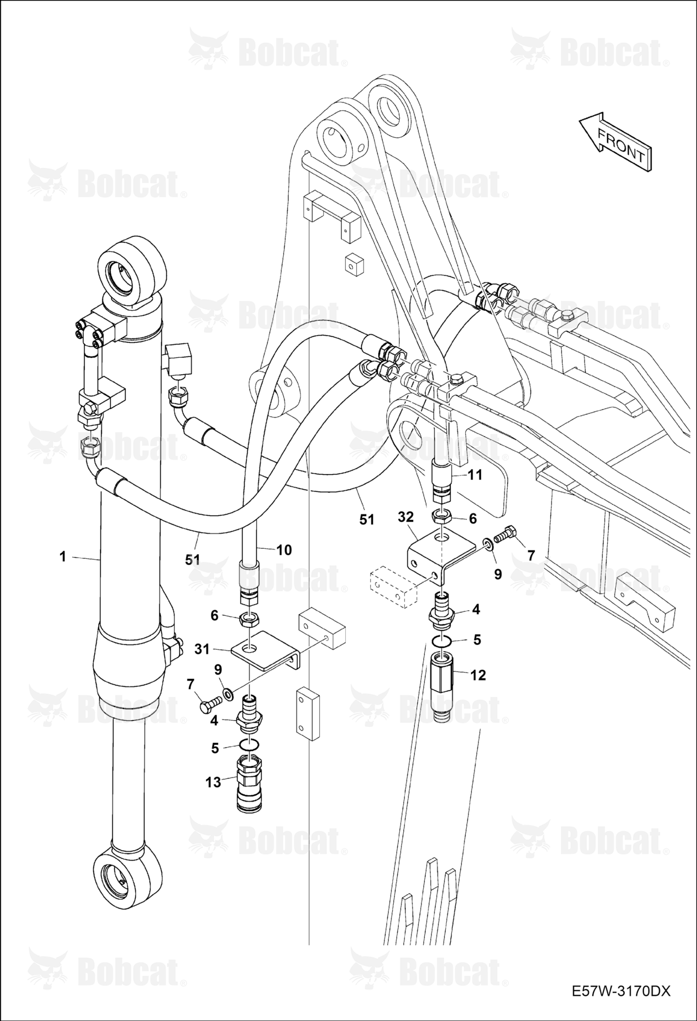 Hydraulic Circuitry (Arm) (1,6 m)
