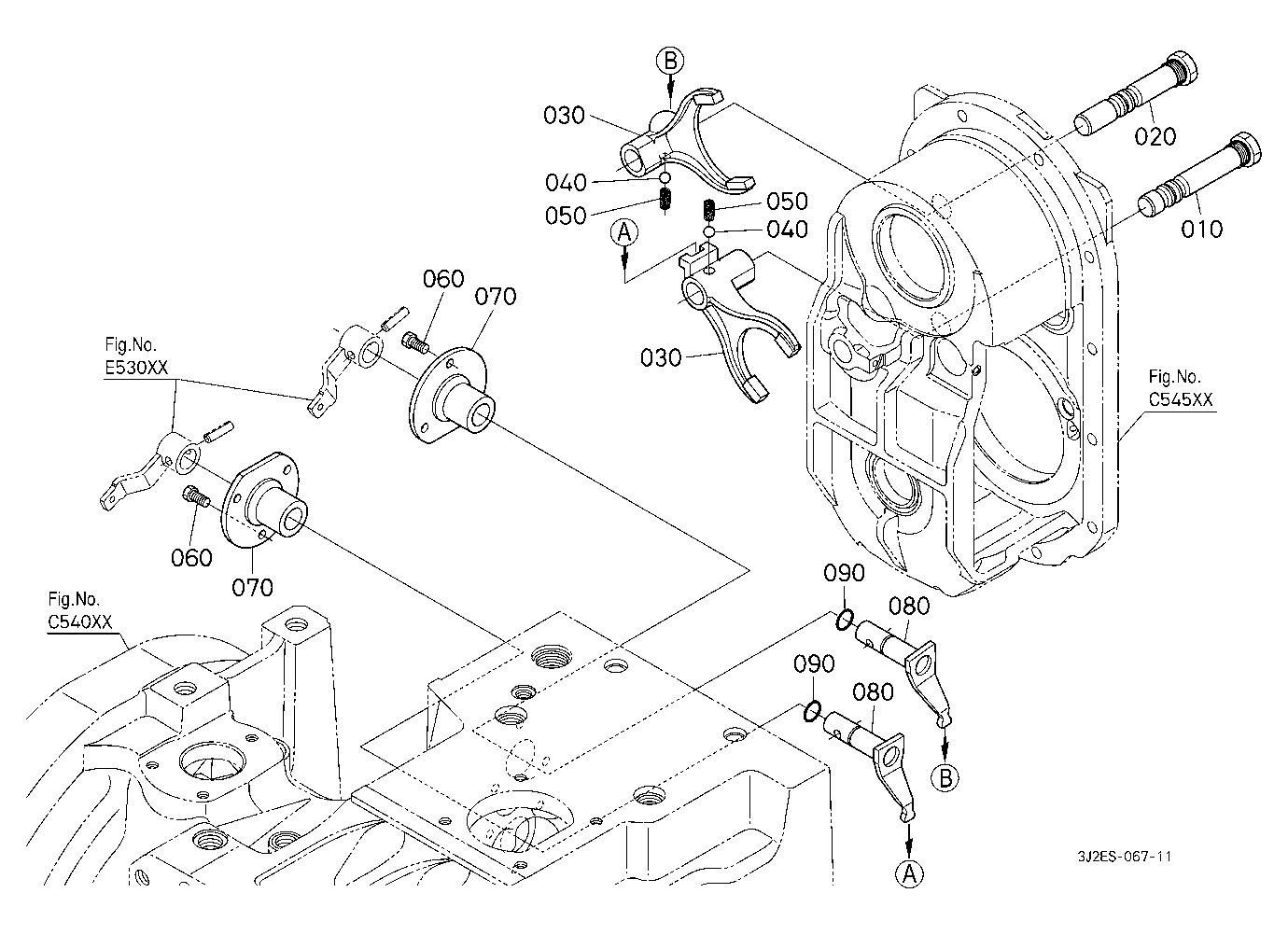 Pto Shaft Housing Inner (Shift Fork)