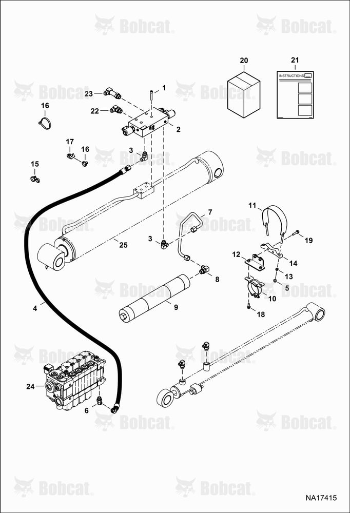 Boom Suspension (Single Accumulator) (W/O Float)