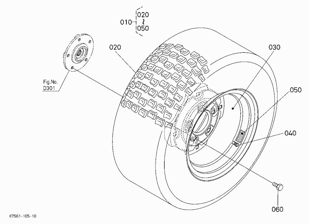 REAR WHEEL (25*10-12) [RTV900G6]