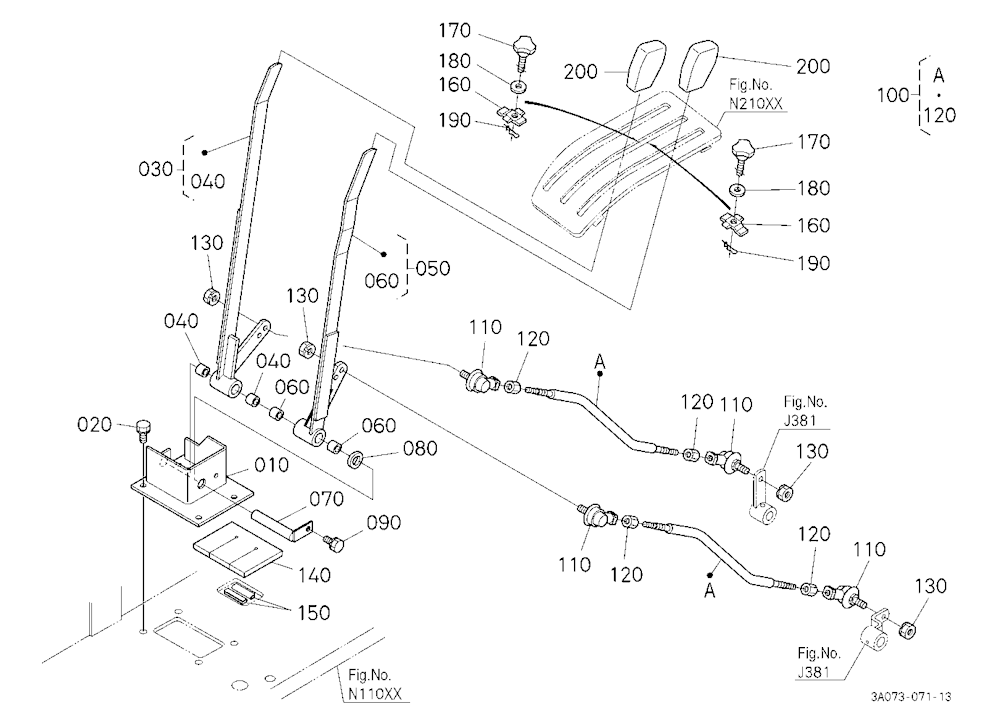 Draft And Position Control Lever [Cab Type]