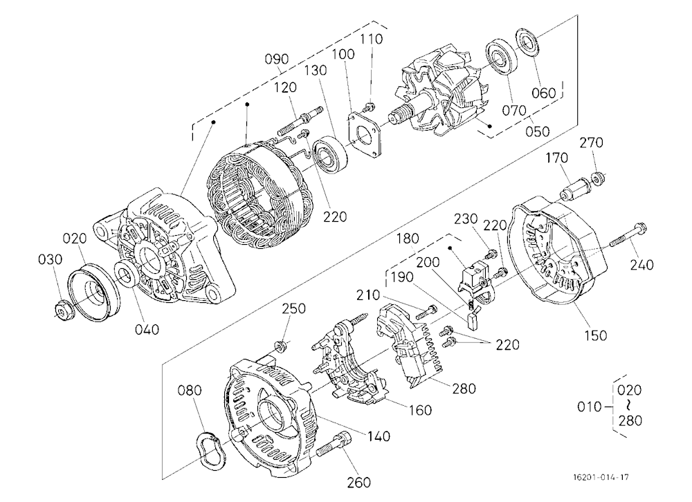Alternator (Component Parts)(Not For Reman Unit)