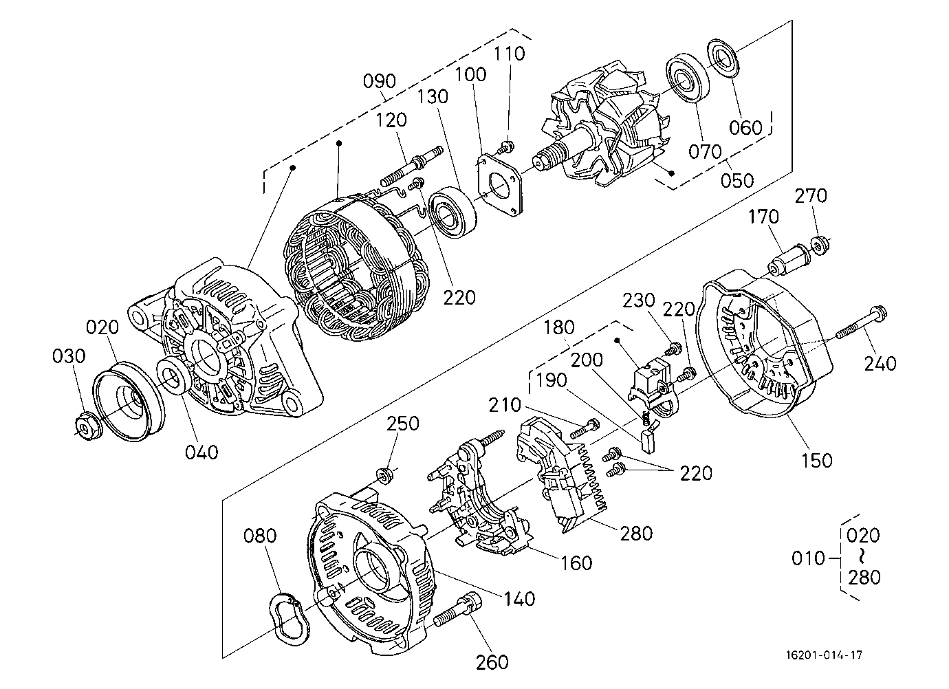 Alternator (Component Parts)(Not For Reman Unit)