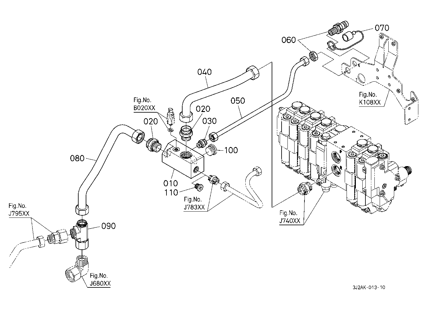 Hydraulic Oil Line (Oil Filter To Remote Control V