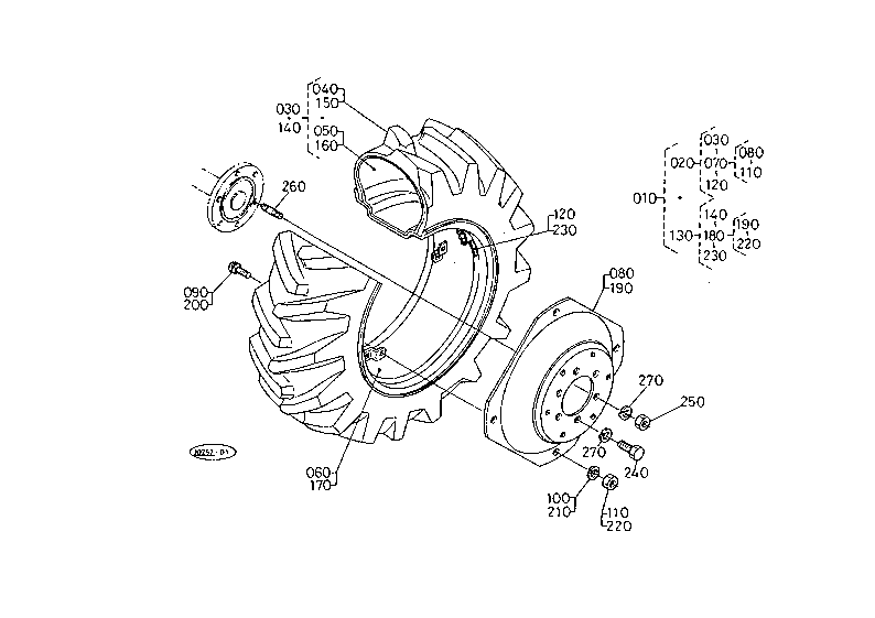 Rear Wheel (13.6-24 R1) [A]