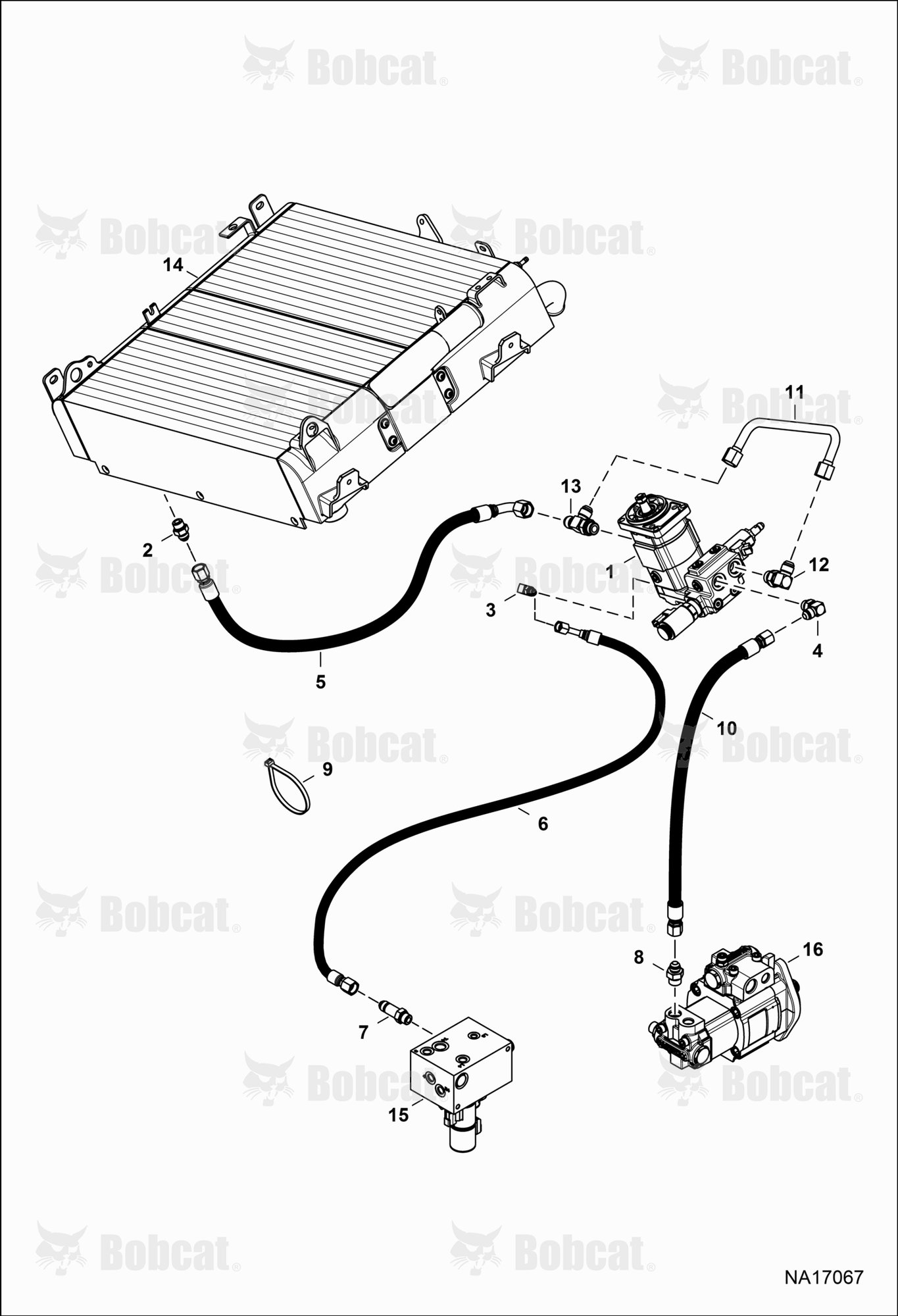 Hydraulic Circuitry (Fan Motor) (Reversible)  B3ZS17052 & Above, B3ZT17058 & Above