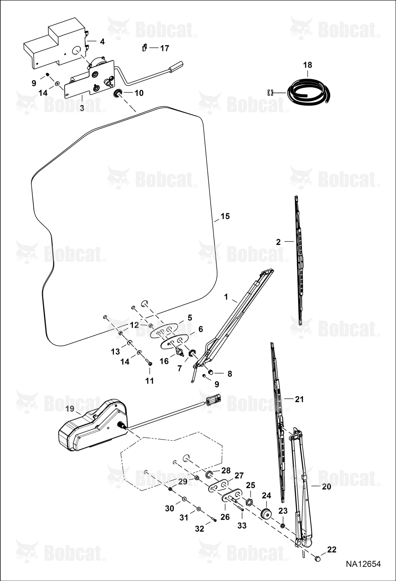 CAB Door (Window & Wiper)