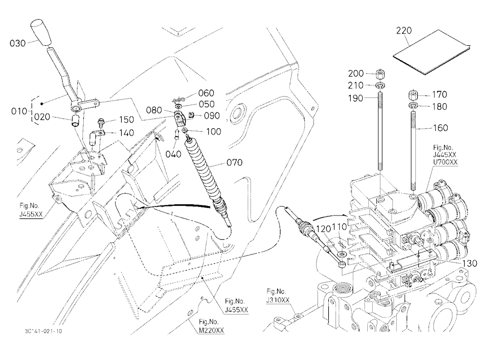 Auxiliary Control Valve Lever Kit (3Rd) (W/G No.M7