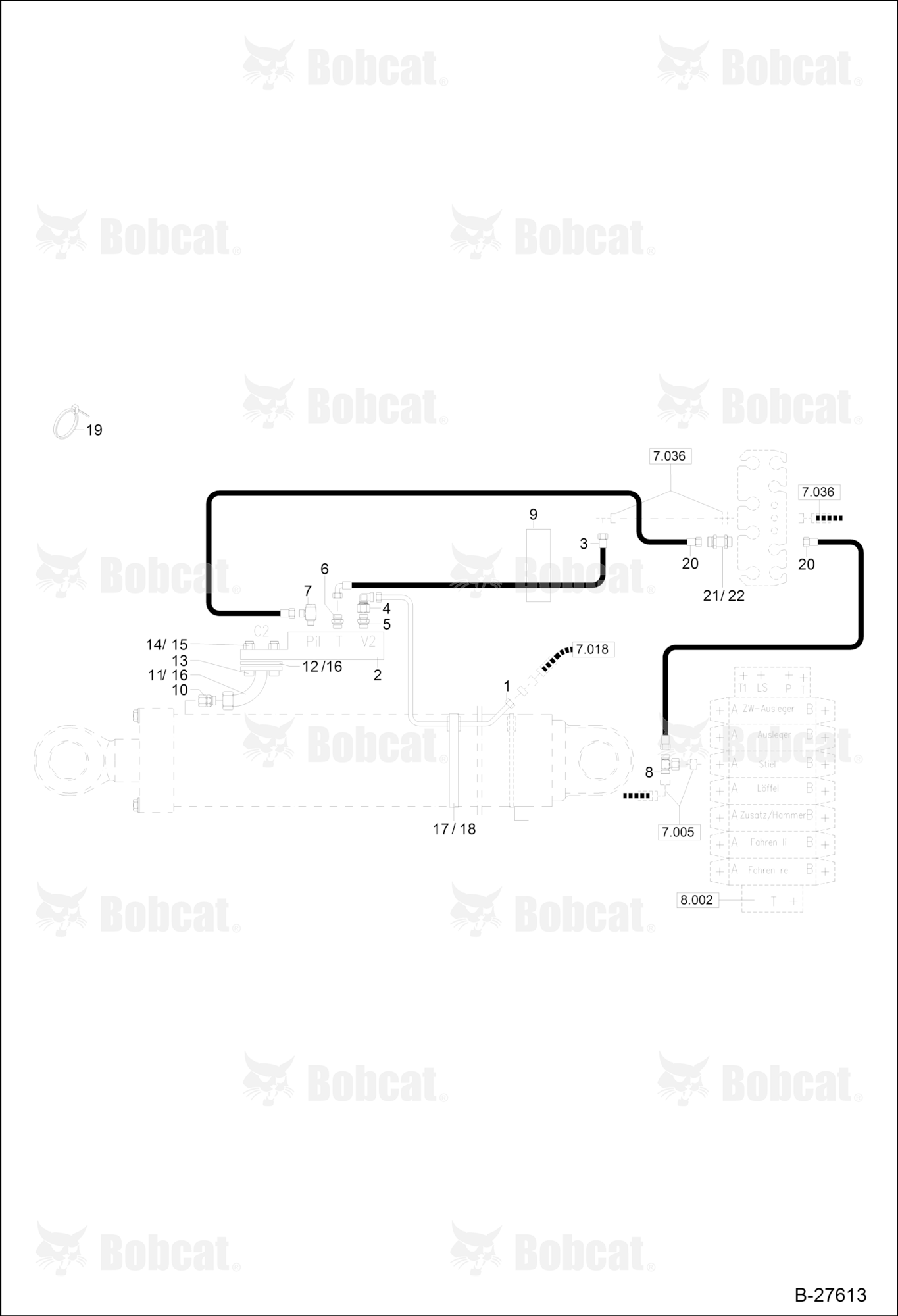 Hydraulic Installation (LOAD Holding Valve - Dipper Arm - Articulated BOOM)