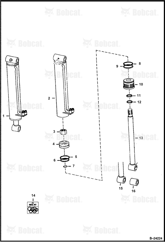 Tilt Cylinder (W/Welded On Tube)