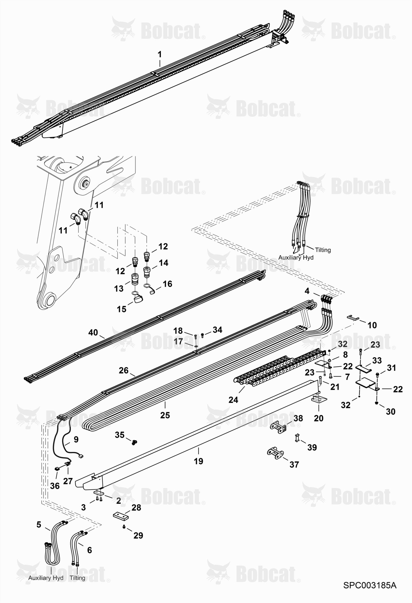 Boom Hydraulic Installation  A8GT11001 & Above