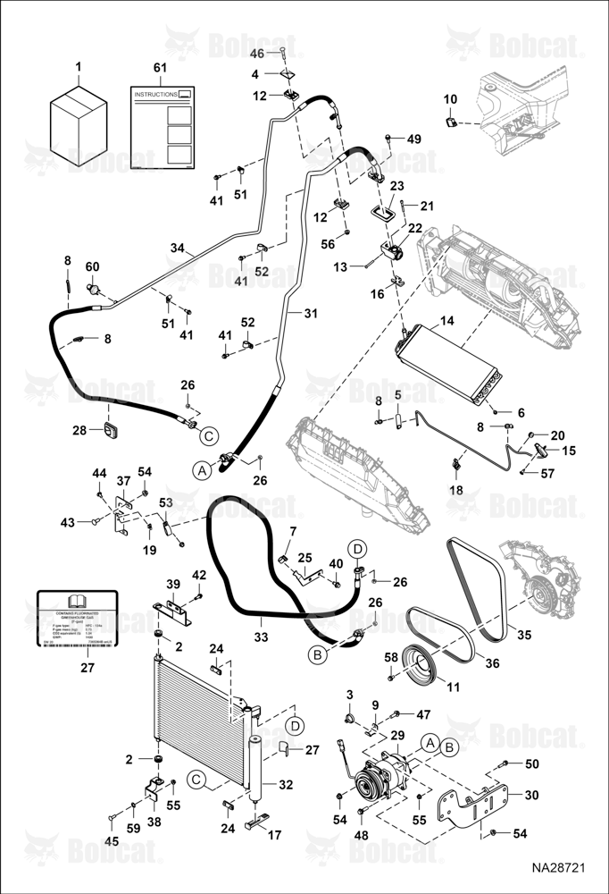 Heater & A/C (A/C Kit) B5FB21605 & Above