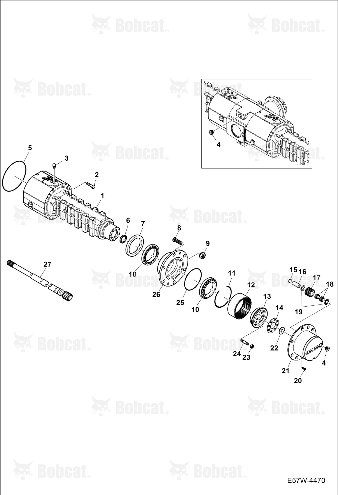 Hub Reduction (Rear Axle)  B3WU11001 - B3WU11178