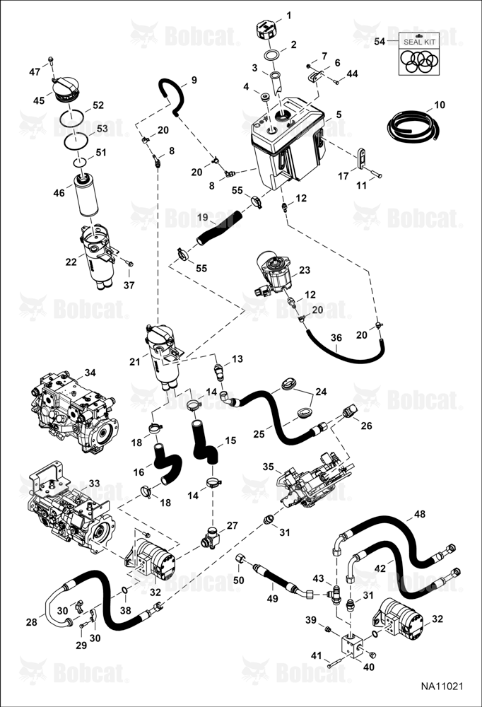 Hydrostatic Circuitry (Tank & Filter) ALM411001 - ALM429488