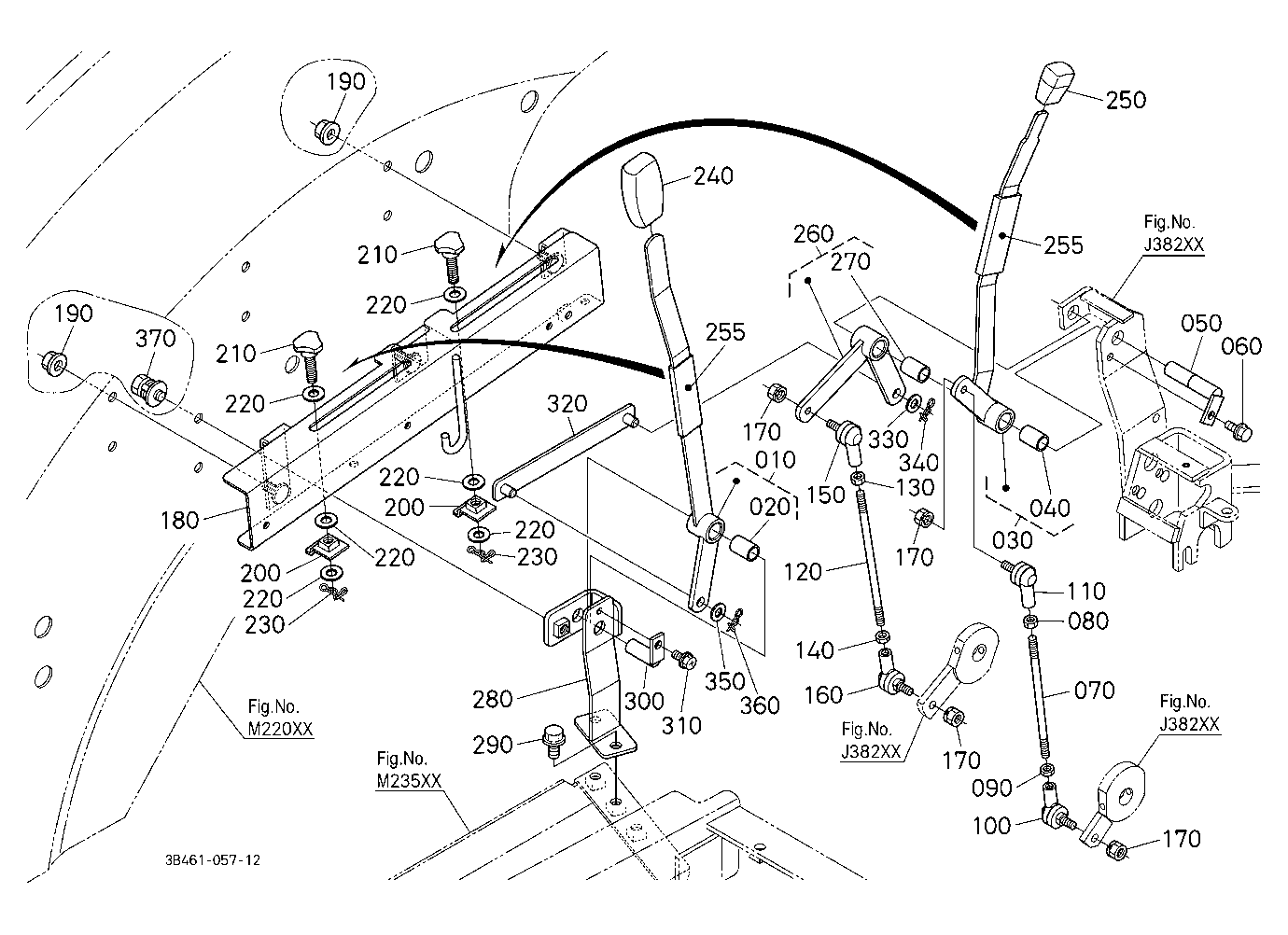 Draft And Position Control Lever