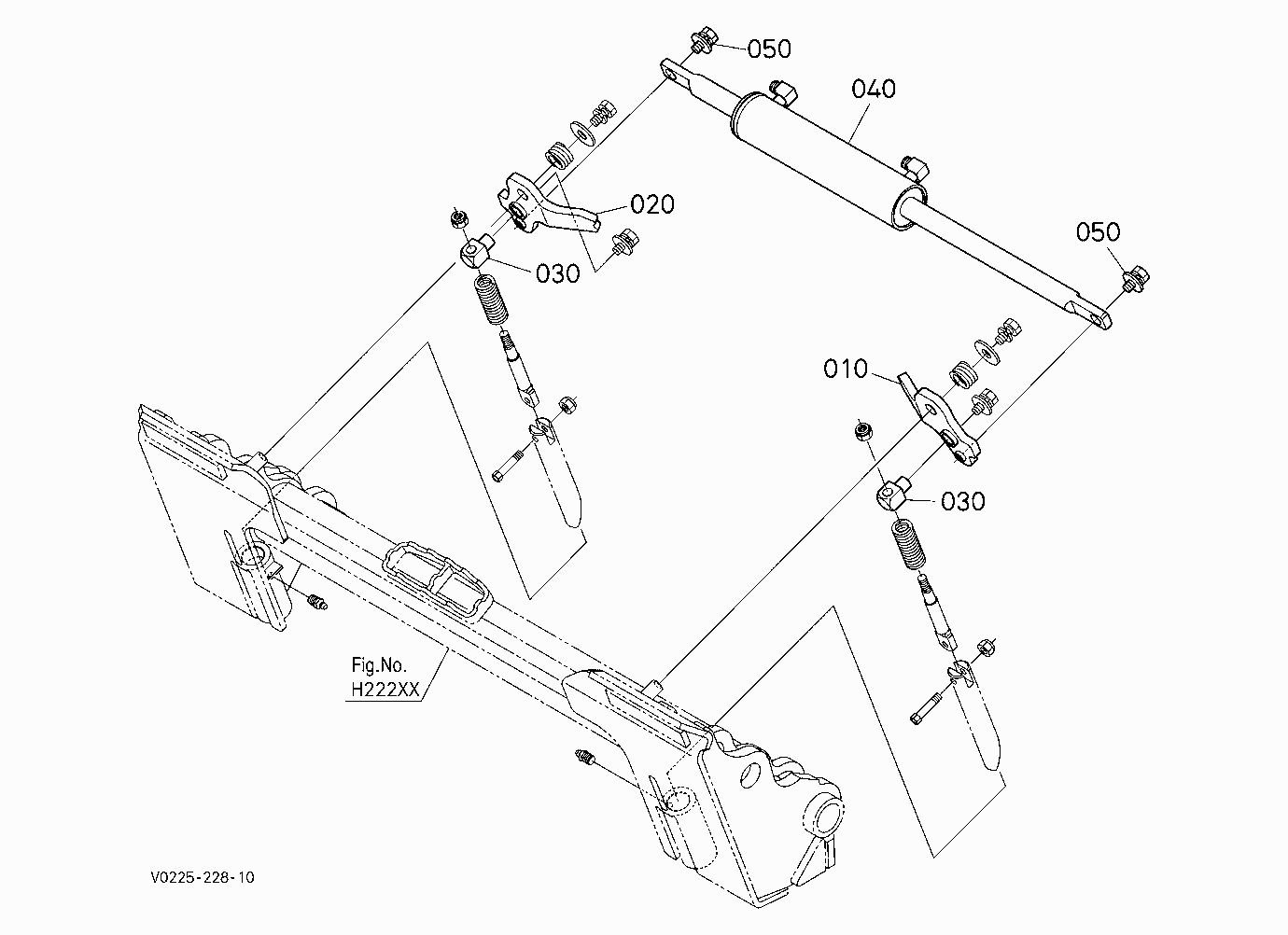 HYDRAULIC QUICK COUPLER KIT (HITCH CYLINDER) (W/G