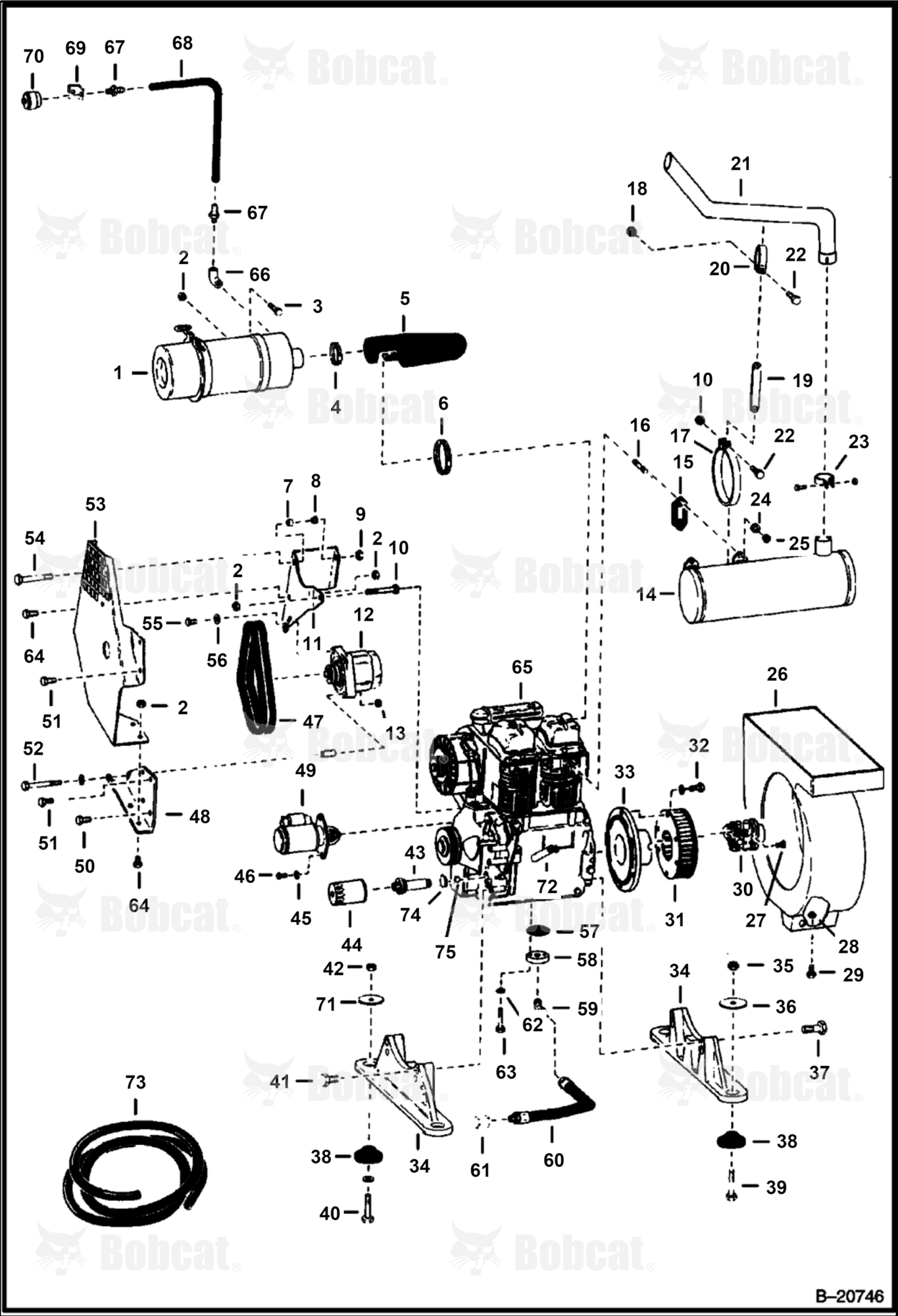 Engine & Attaching Parts (Deutz 411)