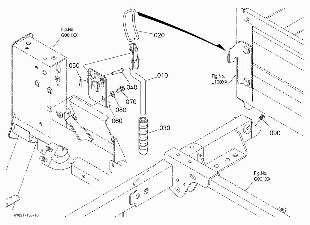 BOX GATE LOCK (RIGHT) [BED LINER]